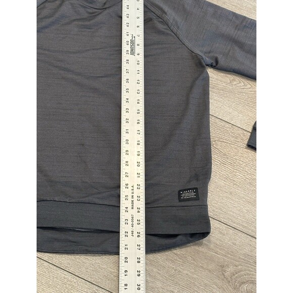 Nike Golf Dri Fit Grey Long Sleeve Crew Neck Pullover Swoosh Mens Medium - Picture 5 of 8